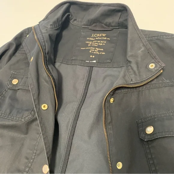 J Crew Relaxed Boyfriend Field Jacket Olive L - Picture 4 of 10
